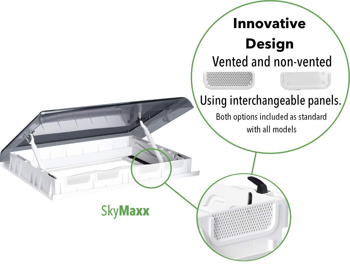 Photo 1 of MAXXAIR SKYMAXX 00-97000I Skylight LX - Thick ROOF Manual Lift lid with 4 Open Positions -White Interior Frame