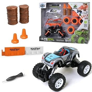 Magicwand【Pack of 2 Pcs 1:32 Scale DIY【Do It Yourself】 STEM & STEAM Die-Cast Monster with Suspension with Safe Screw Driver & Pull Back Action【Random Design】
