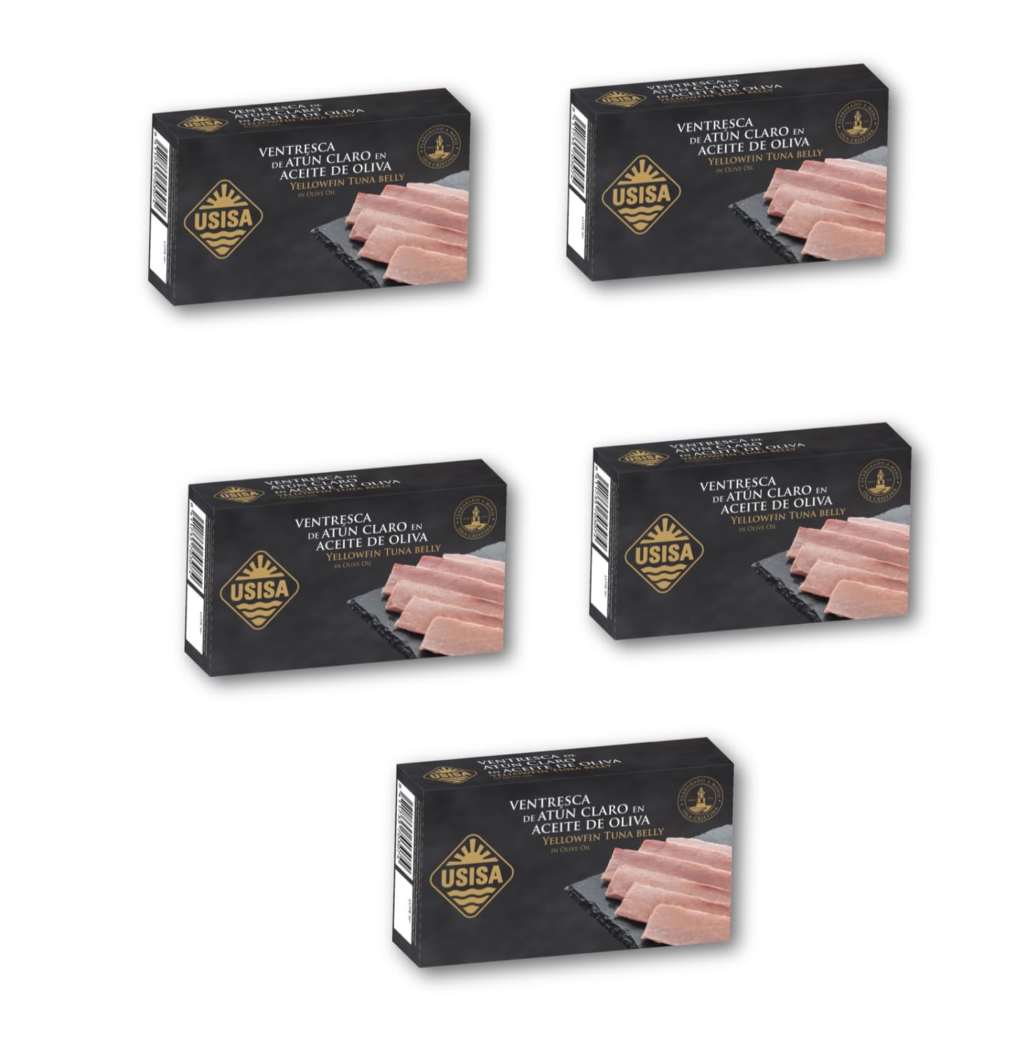 USISA Ventresca de Atún Claro en Aceite de Oliva 5 Latas 120g
