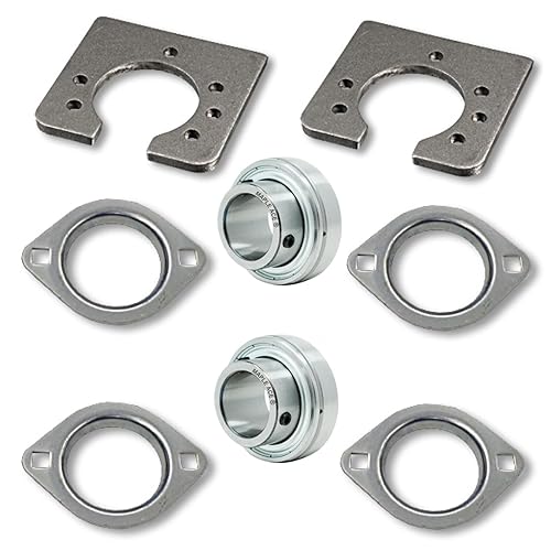 Go Kart Mini Chopper Kit de rodamientos de 1" - Brida de 2 pernos con perchas cuadradas