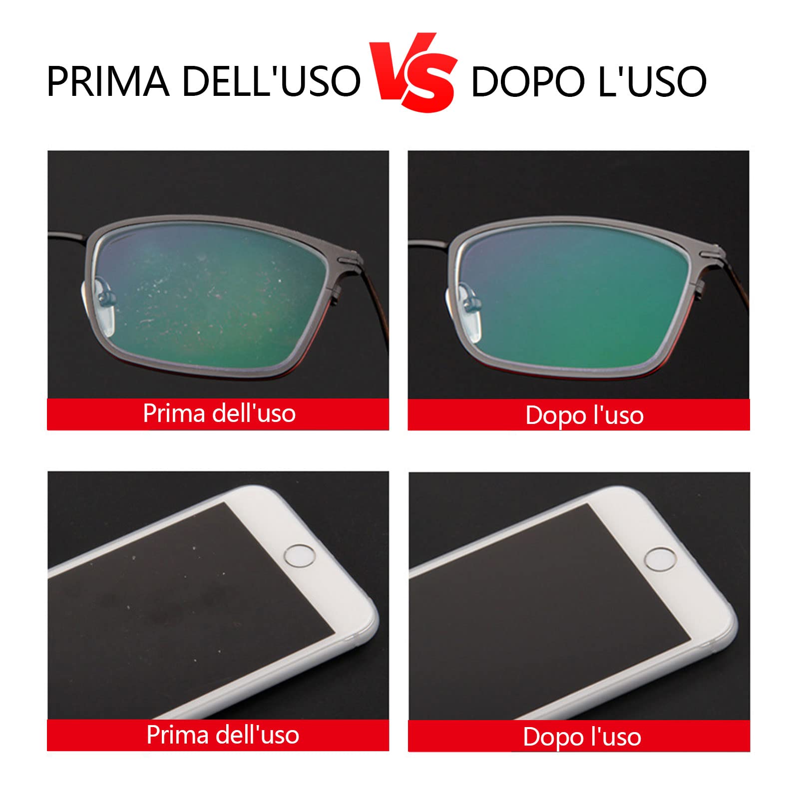 Panni per La Pulizia Degli Occhiali in Microfibra - Panni per La Pulizia Degli Occhiali Extra Morbidi e Lavabili per La Pulizia di Occhiali, Lenti, Tablet, Telefoni, iPhone (confezione da 20)