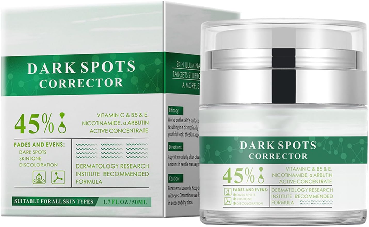 Dark Spot Corrector Cream for Face & Body, Dark Spot Remover for Sun Spot, Age Spot, Brown Spot, Freckle, Faded Cream for Face Hyperpigmentation