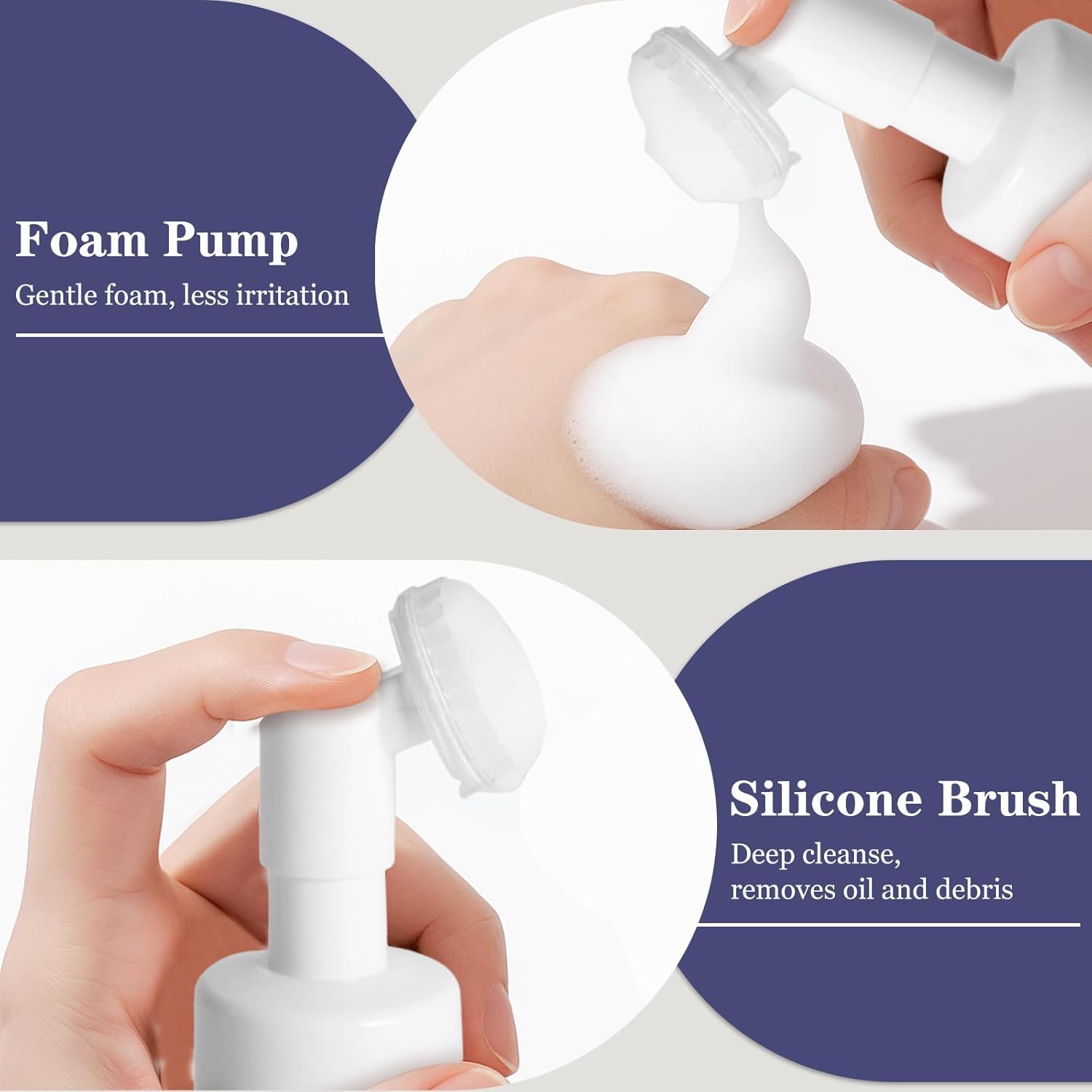 SINPIN aobenz Hydra-Purify Foaming Face Wash for Women & Men with Niacinamide, Squalane + Panthenol - Hydrating Facial Cleanser with Brush for All Skin Types | Gentle Face Cleanser for Women, 3.38FL - Image 5