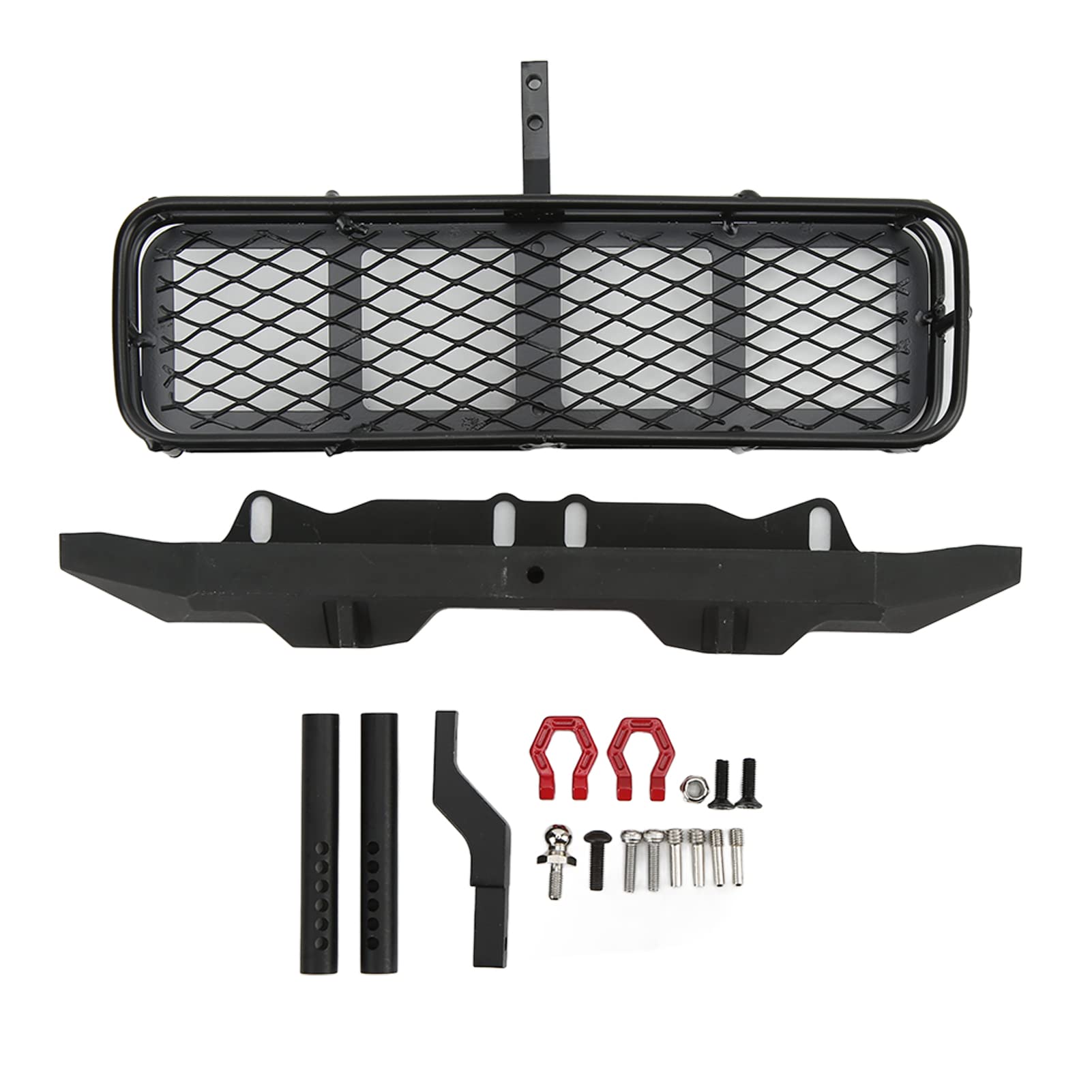 RC Metal Parachoques Trasero Enganche Trasero Portador Heavy Duty Aleación de Aluminio Construcción de Hierro para Axial SCX10 Traxxas 1/10 RC Simulación Coche de Escalada Negro