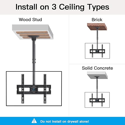 Miniatura 6 de PERLESMITH - Soporte para televisores de 32 a 47 pulgadas (soporta hasta 88 libras, VESA máx. 15.748 x 15.748 in)