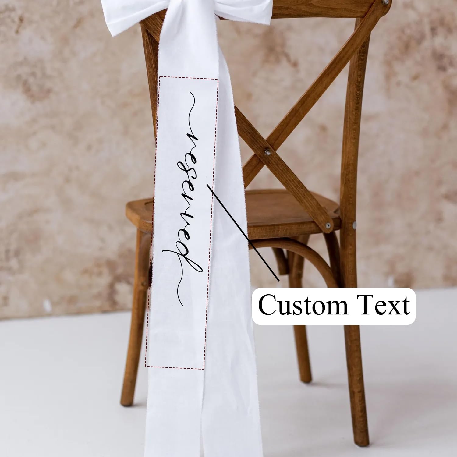 Nastri Personalizzati per Matrimoni per I Posti Riservati - Nomi Personalizzati per La Madre della Sposa E dello Sposo - Fiocchi Decorativi per Le Sedie per La Cena di Prova E La Cerimonia