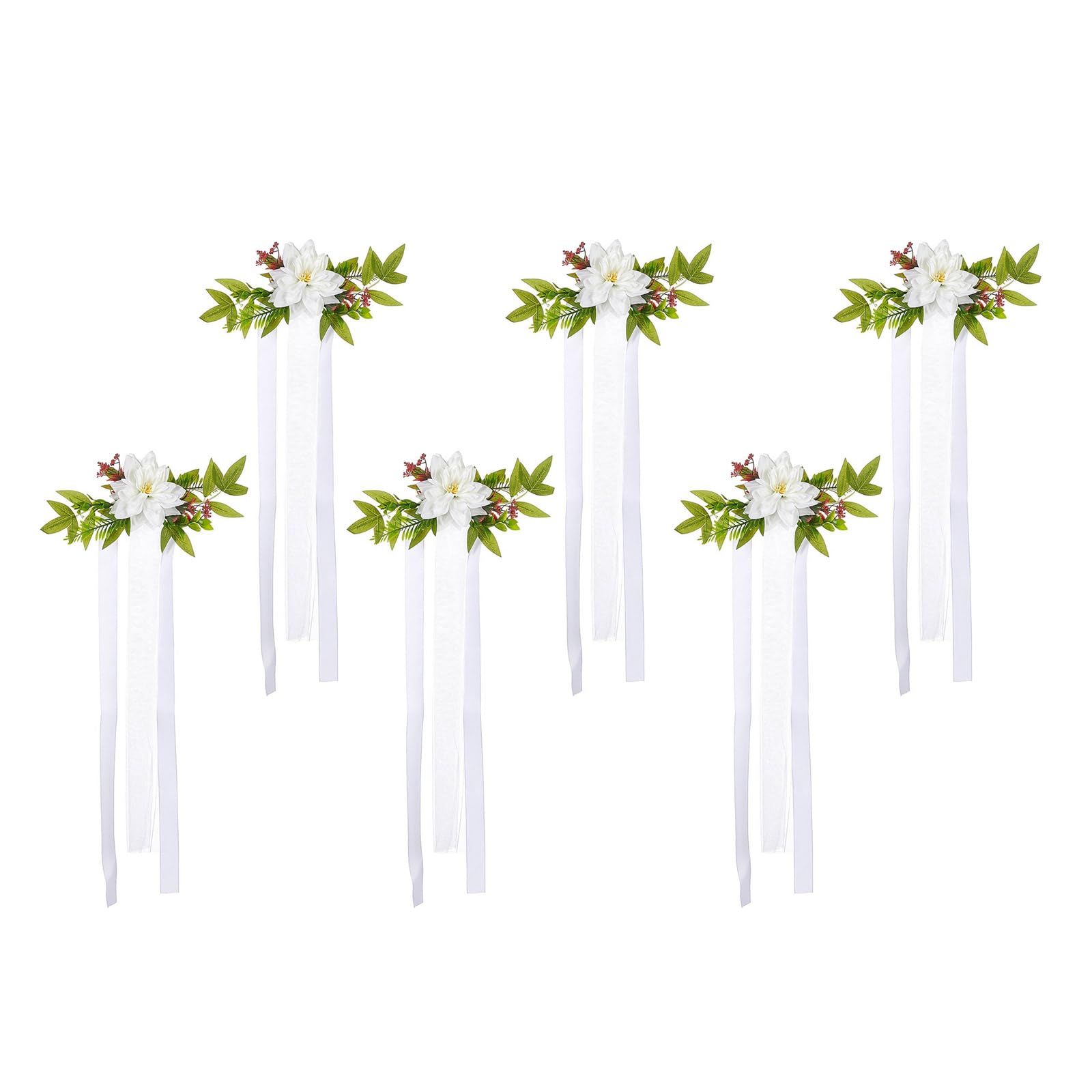 Elnwnnkc Artificial Flower Chair Decoration Delicate Artificial Flower Bouquet Decoration for Wedding Chairs Home Use Wedding Decors