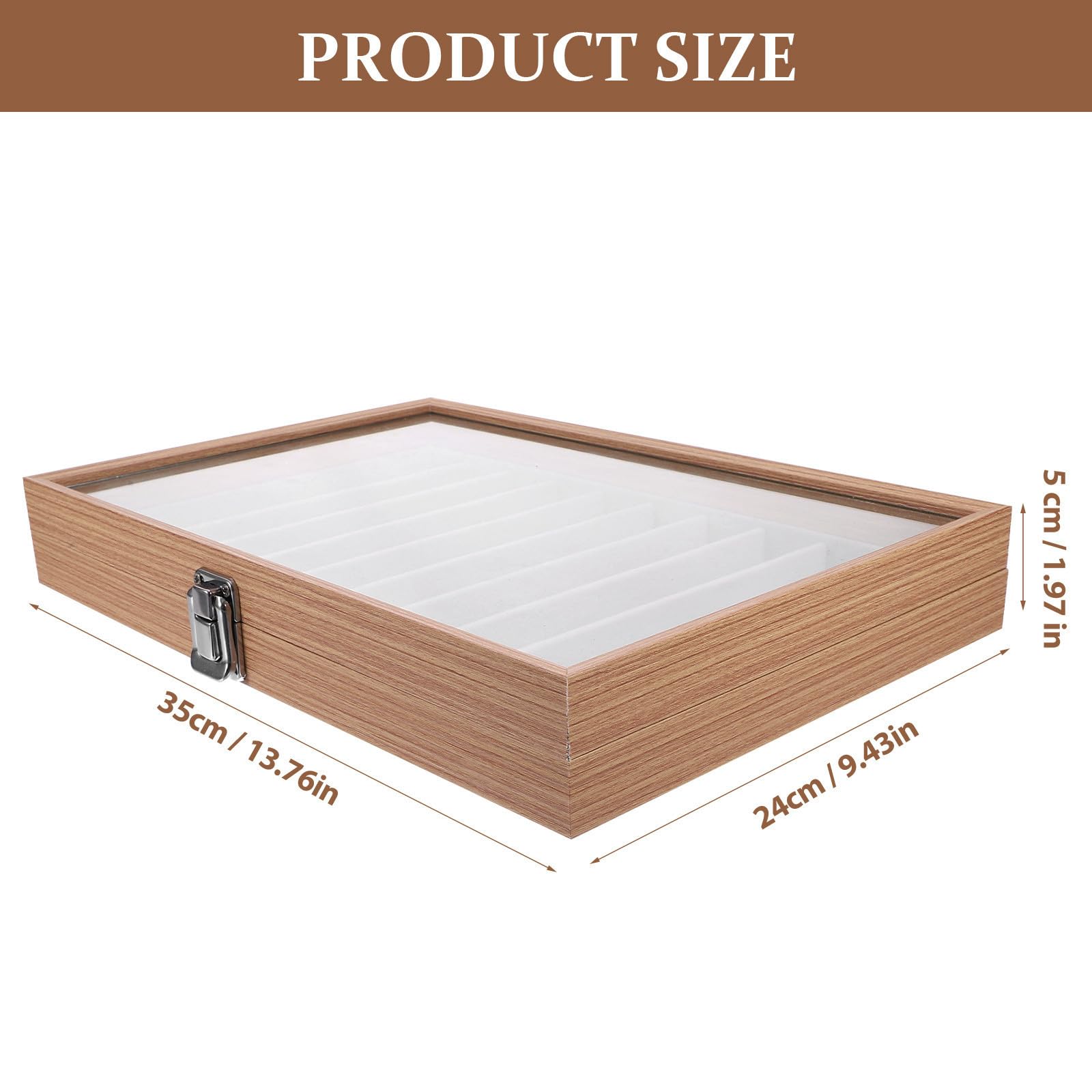 Caja Portátil de Joyas con Tapa Transparente y Diez Compartimentos