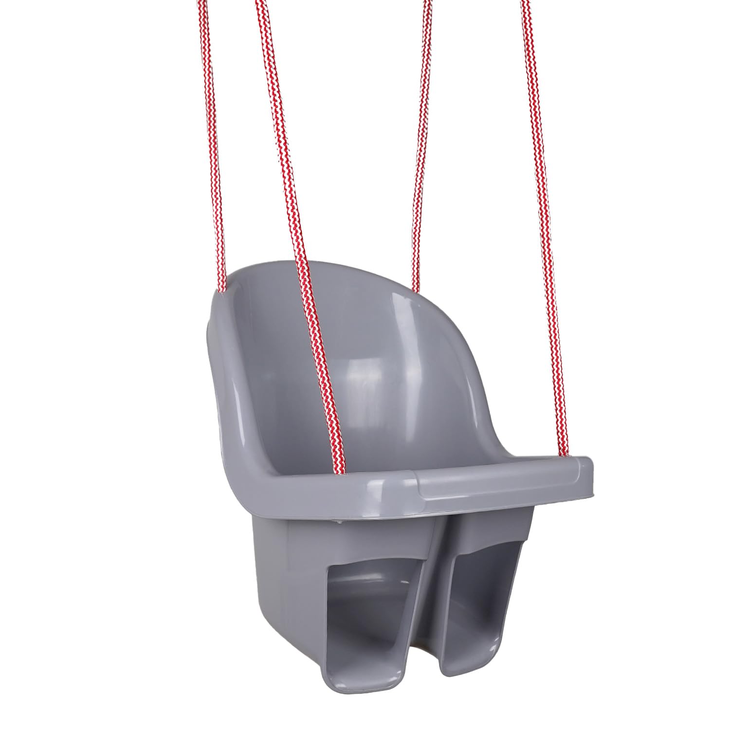 Thermobaby - Siège de balançoire - Balançoire pour Tout-Petit - Siège Bébé - 24 à 72 Mois - Jusqu'à 30kg - avec Corde et Anneaux de Montage - Gris