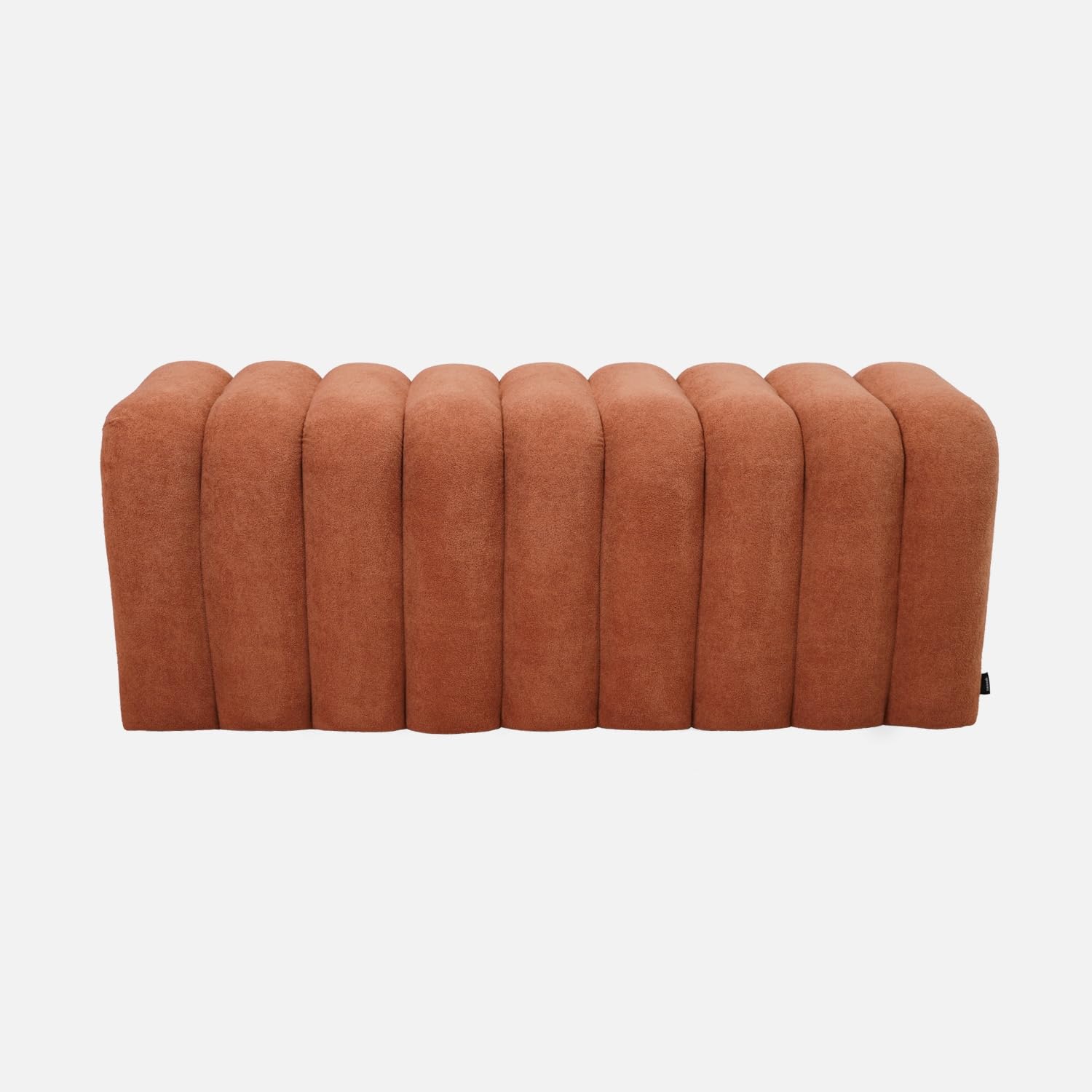 sweeek - Banc. Bout de lit Blanc Contemporain en Tissu Orange