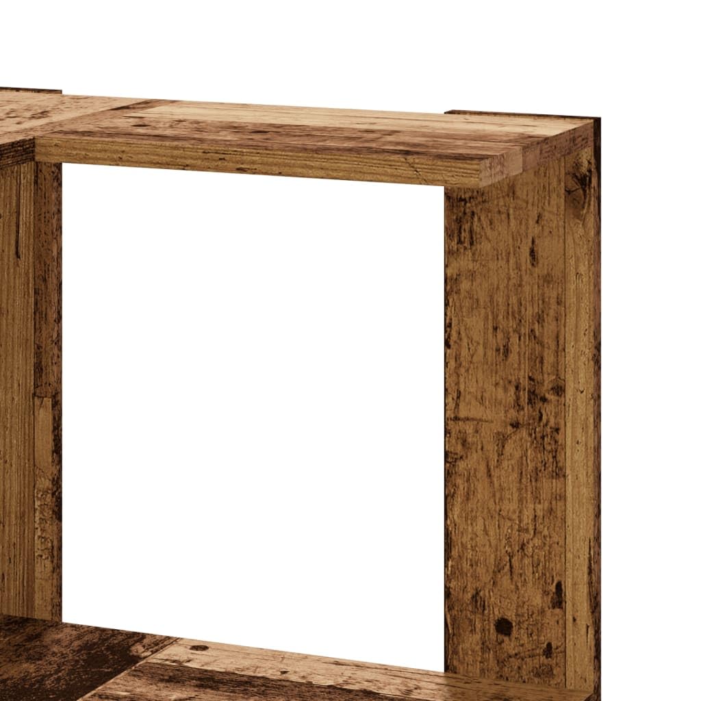 Generisch Eck-Bücherregal 5 Böden Altholz-Optik 50x50x179cm Holzwerkstoff,Möbel,Regalsysteme,Bücherregale Bücherschränke-852589