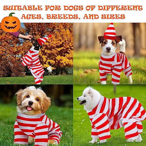 Disfraz Halloween rayas rojo y blanco para perro talla M miniatura 6