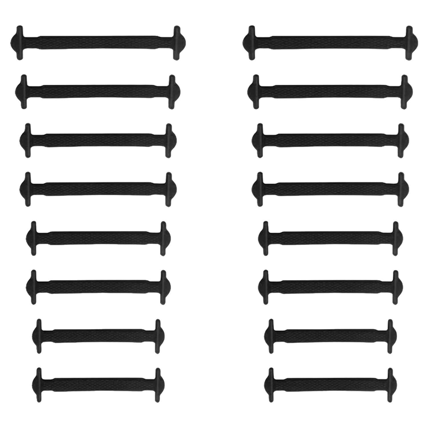 RumyveLazy Elastic Silicone Shoe Laces - Convenient No-Tie Shoelaces for Adults and Children's Sports and Casual Shoes