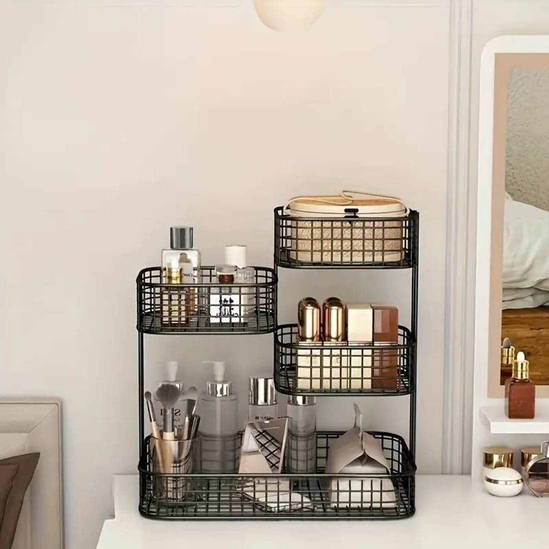 PRIME KRAFTS 4 Tier Fruit Basket Bowl for Kitchen Counter | Countertop Storage Organizer for Home and Kitchen - Black 4
