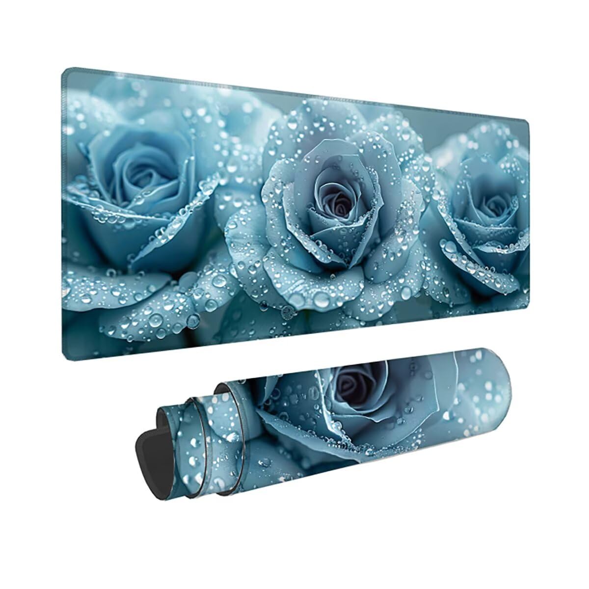 Alfombrilla Ratón Gaming XXL, Gaming Mouse Pad 1500x800x3mm, Protector Escritorio Antideslizante, Alfombrilla de Ratón Planta Flor Mousepad Grande, Tapete Raton para Jugadores de PC Oficina LMDT9040