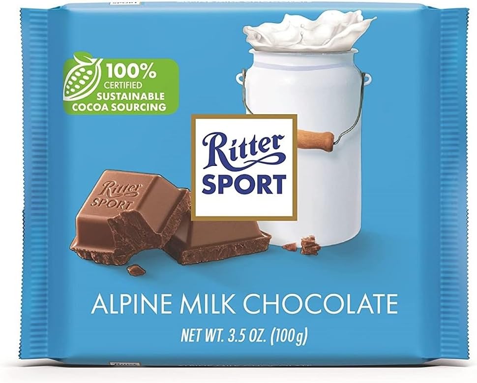 Ritter Sport Alpine Milk Chocolate Bar