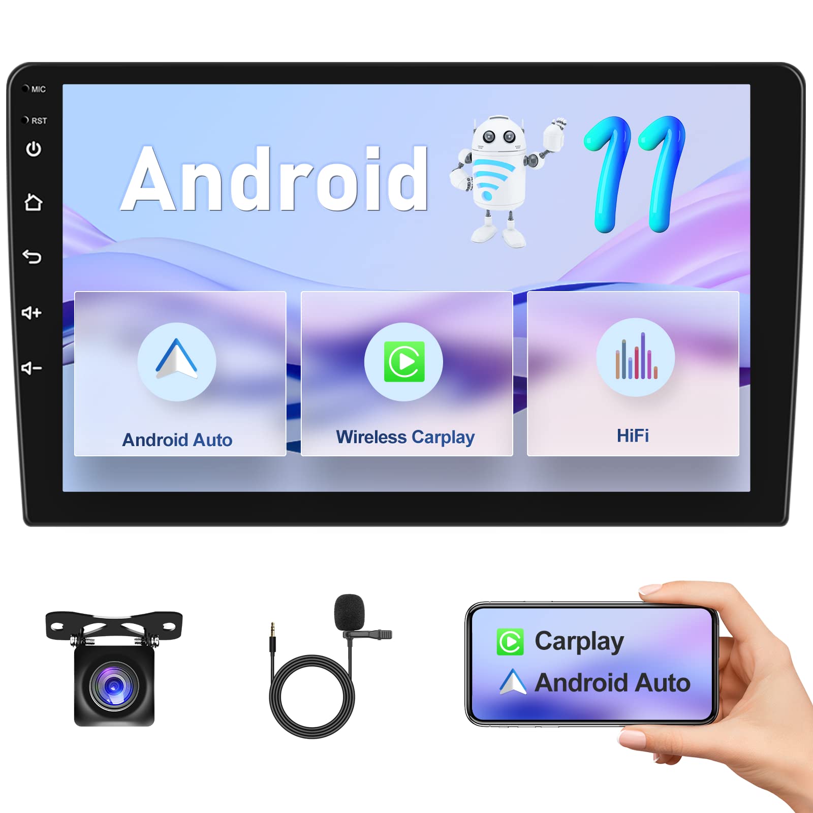 Amazon.com: Android 11 Double Din Car Stereo with Apple Carplay