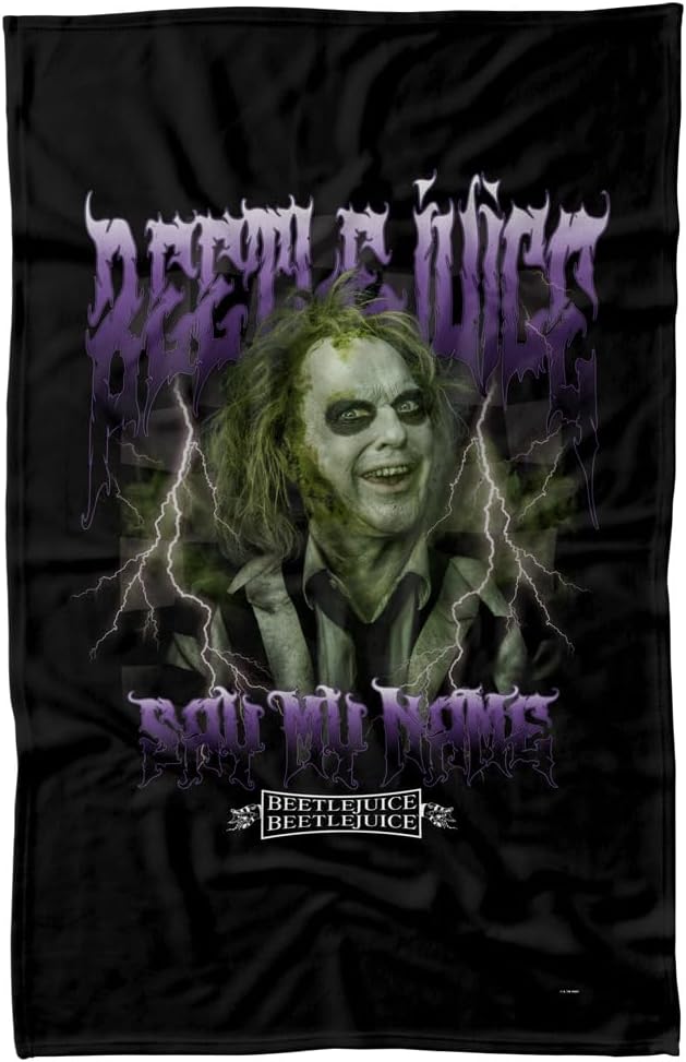 LOGOVISION Beetlejuice 2 (2024) Blanket, 60x80 Beetlejuice Beetlejuice Band Fleece Blanket