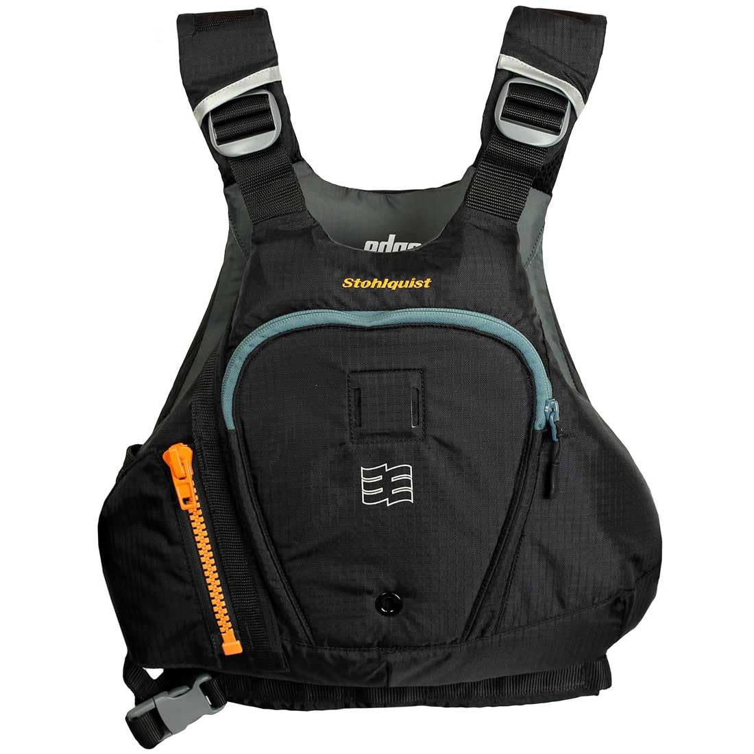 Stohlquist Edge Adult Men's Life Jacket PFD - High Mobility, Low Profile Boating Vest, Ultra Soft Buoyancy Foam - Ultimate Comfort for a Wider Range of Paddlers | Youth/Adult, Mango/Black