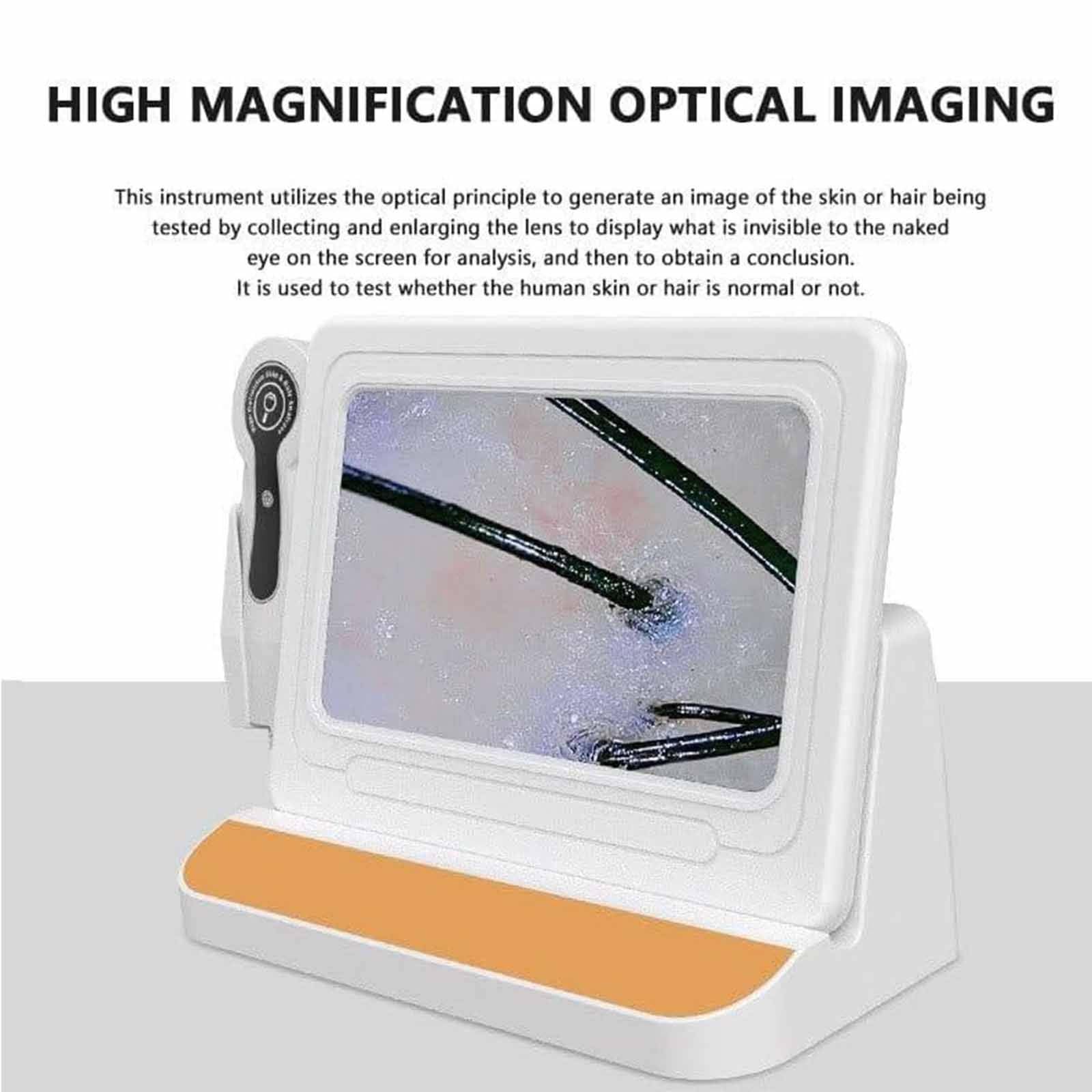Hauthaaranalysator, 11 Zoll HD LCD Bildschirm 50X/200X Lupe Professionelle Analysegerät für den Heimsalon