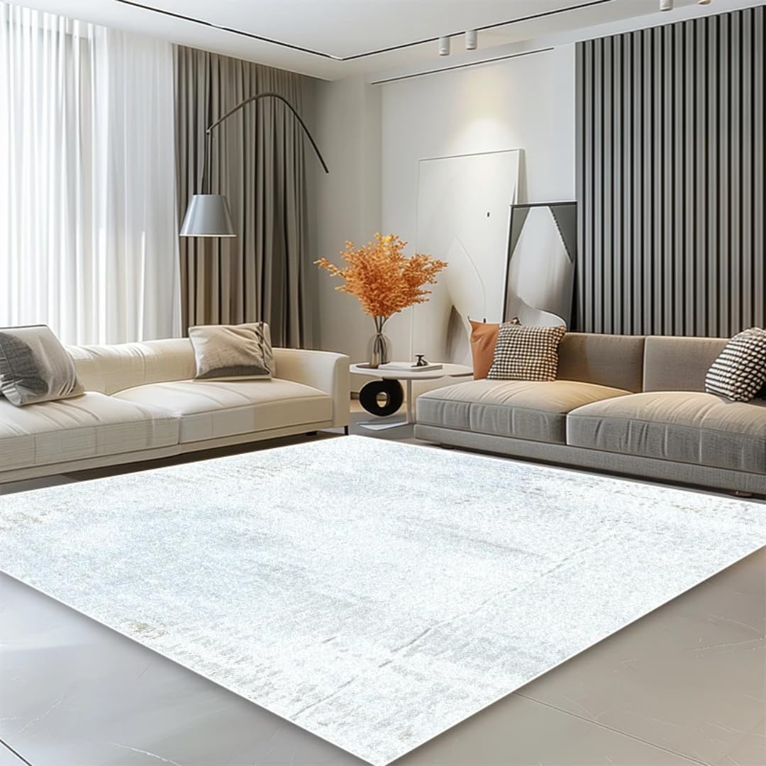 Tapis de chevet blanc pour une décoration intérieure de chambre parentale cosy
