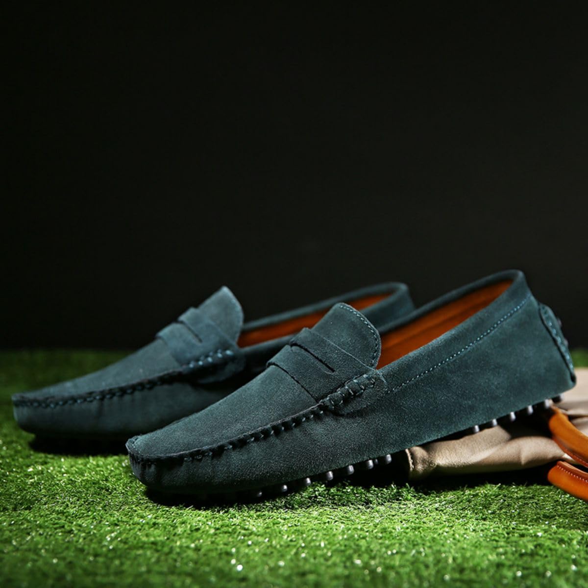 Hombres Elegante Hebilla Mocasines Comodidad Ante Zapatos de Conducir Estiloso Pantuflas Holgazanes Slip On Verano Plano Cuero Zapatos de Conducción 38-49 EU