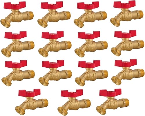 Miniatura 1 de LD Valve - Babero de manguera macho de 12 pulgada MIP x 34 pulgadas MHT para riego de jardín, babero de manguera de cierre de giro de 14 con mango