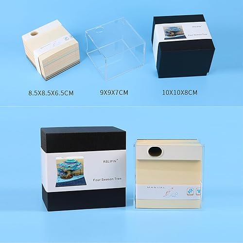 Miniatura 6 de RSLIPIN Bloc de notas 3D modelo de árbol, 240 hojas de papel tallado arte bloc de notas 3D antiadherente notas de papel DIY regalo decorativo