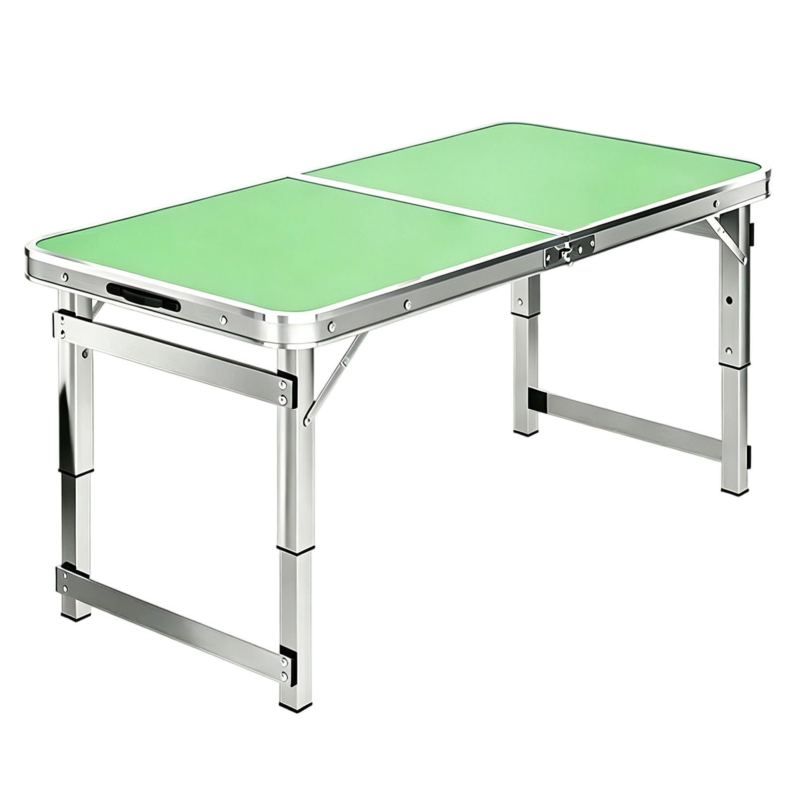 Ampio Tavolo da Campeggio Pieghevole con Gambe Regolabili in Altezza - Tavolo da Campeggio Pieghevole Resistente in Alluminio, Tavolo da Picnic Portatile per Esterni per Cucinare, Spiaggia,