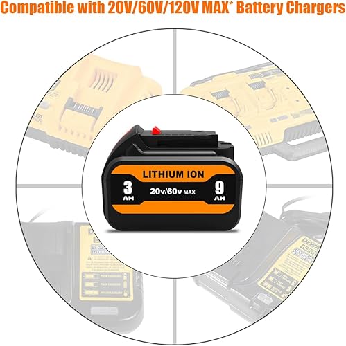 Miniatura 5 de Reemplazo de batería 9AH 60V para batería Dewalt 60v DCB609 6AH DCB606 20v60v Max batería de litio