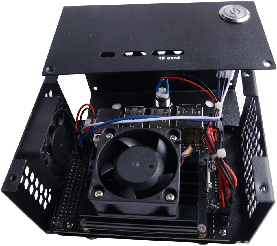 Get Special Price GeeekPi NVIDIA Jetson Nano Metal Case (Support Jetson Nano B01 and A02) with 4020 PWM Cooling Fan and 4010 Fan, Power & Reset Control Switch, Camera Holder for NVIDIA Jetson Nano Developer Kit Product Deal GeeekPi NVIDIA Jetson Nano Metal Case (Support Jetson Nano B01 and A02) with 4020 PWM Cooling Fan and 4010 Fan, Power & Reset Control Switch, Camera Holder for NVIDIA Jetson Nano Developer Kit