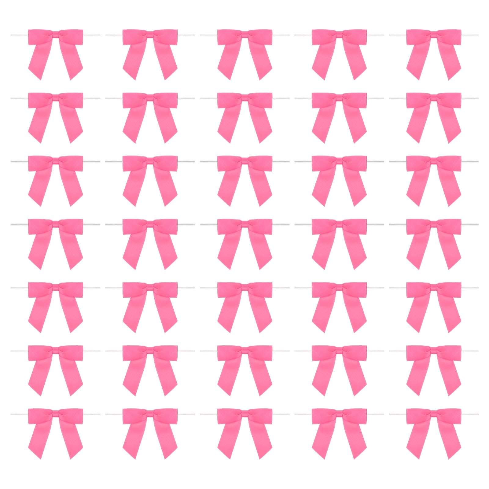 Cinta de satén rosa en lazos de 8,89 cm para decoración de fiestas y costura de flores