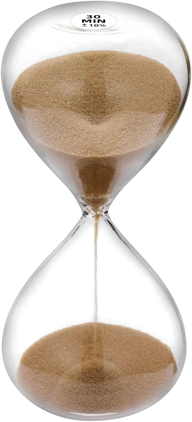 CNCJ Hourglass 30 Minute Sand Timer, Brown Sand Clock