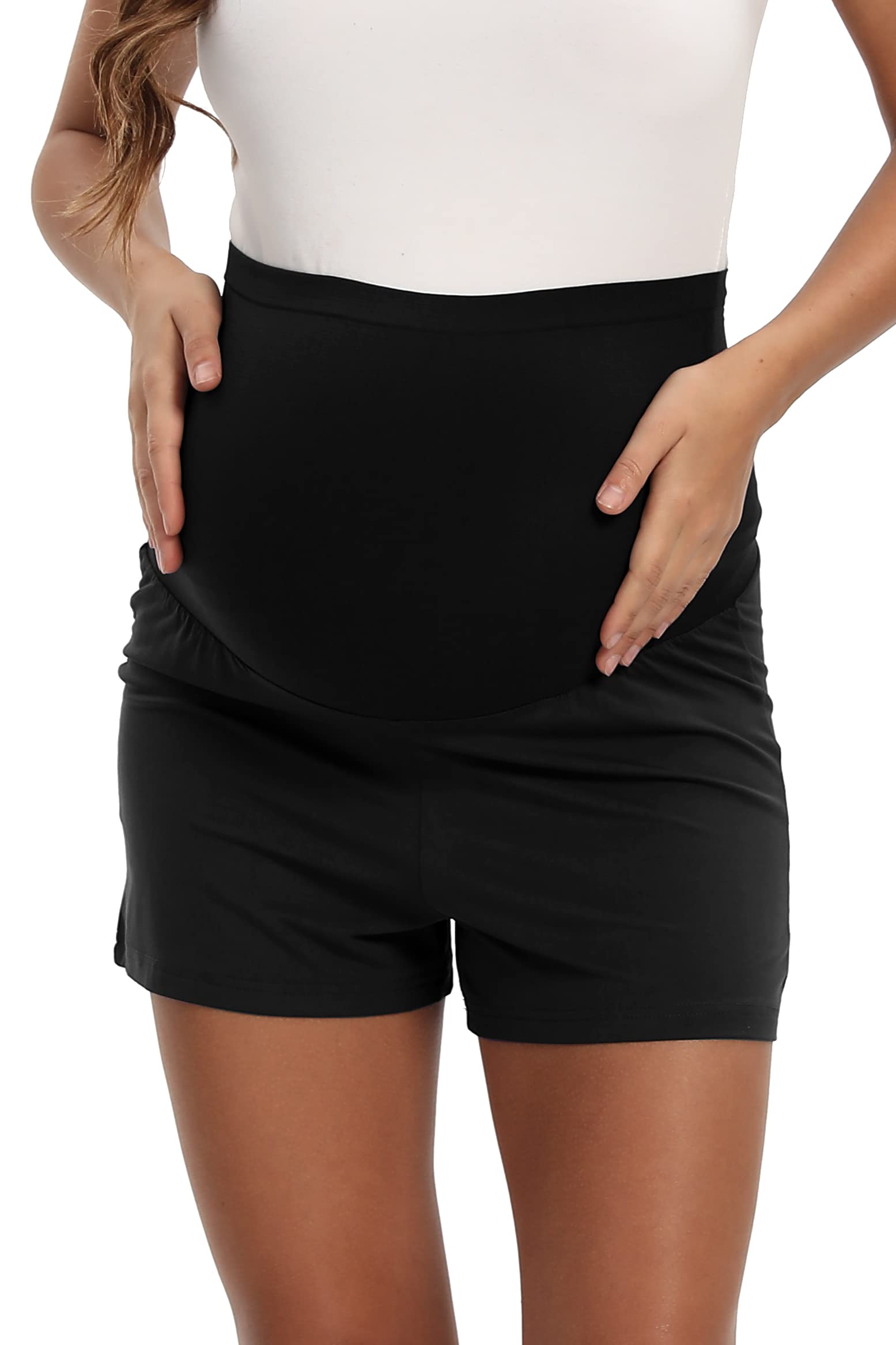 Hocaies Pantalon Grossesse Maternité Shorts de Maternité Short de Grossesse pour Femme Grossesse et Maternité Legging Court Maternité pour L'été