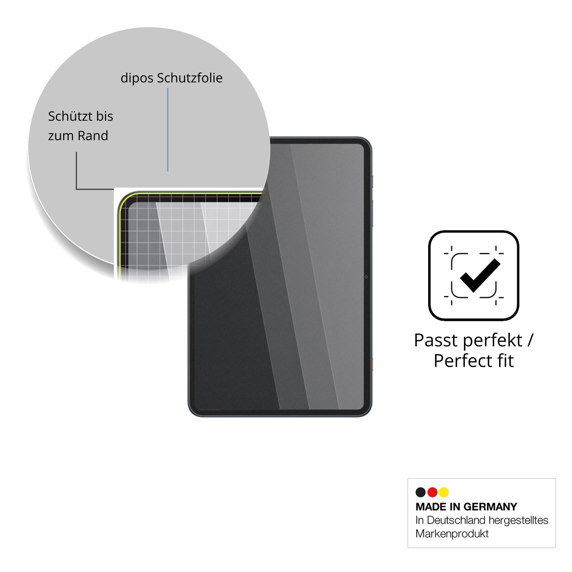 dipos Protection écran anti-espion pour Tecno Megapad SE 2 | Film mat, filtre de confidentialité 4 directions, sur mesure, anti-rayures, sans bulles, adhésion sans colle