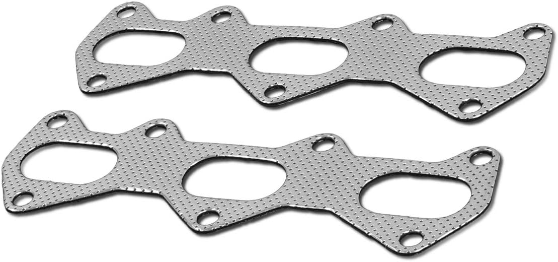 DNA MOTORING GKT-A-HD-HT03V6 Exhaust Header Manifold Gasket Replacement For 1999-2005 HYUNDAI KIA 2.5L 2.7L V6, Metallic