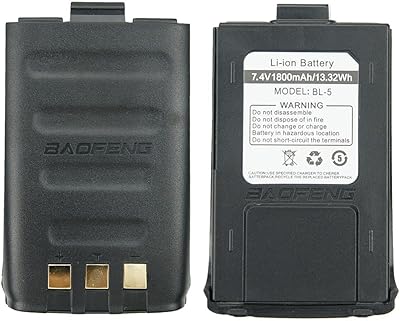 Vineyuan Replacement Two Way Radio Battery for Baofeng GT-3 GT-3TP GT3 GT3TP &GT-3 Mark-II III 7.4V 1800mAh Walkie Talkies Battery