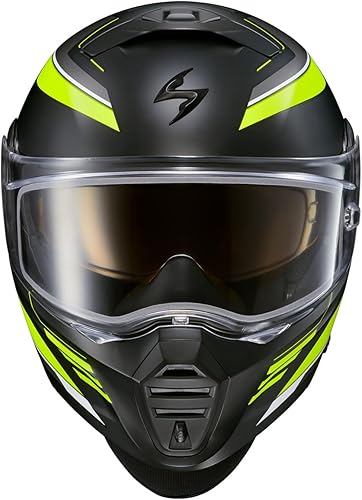 Miniatura 3 de ScorpionEXO GT930 - Casco modular para moto de nieve de aventura en clima frío, escudo de doble panel con caja de respiración y módulo de bolsillos