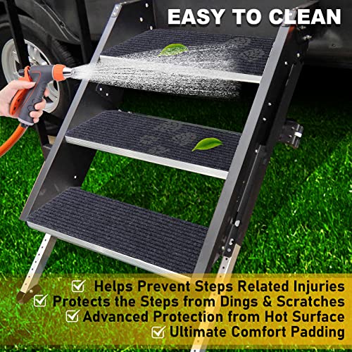 Nitoyo Rv Step Covers Rug 4 Pack 23.6 * 7.8Inch Stair Covers For Rv Mobile Home, Camper, Trailers #TOP6