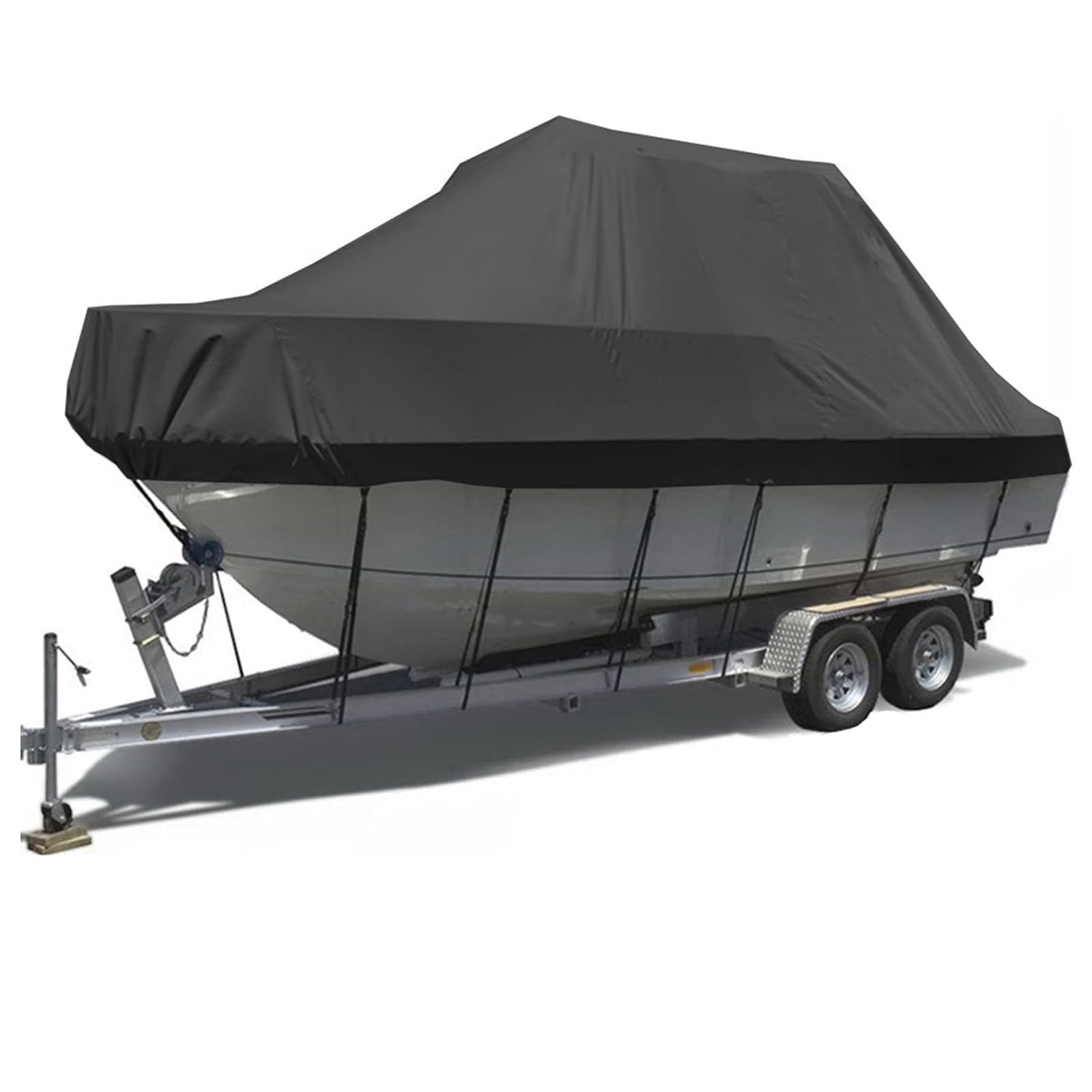 Bootsplane Kajak Abdeckung UV,420D Kanu Abdeckung Plane Bootsplane Kanu Abdeckplanekanu Kajak Abdeckplane Persenning Wasserdicht Staubdicht Abdeckplane für Kanu Kajak(Gray,16FT)