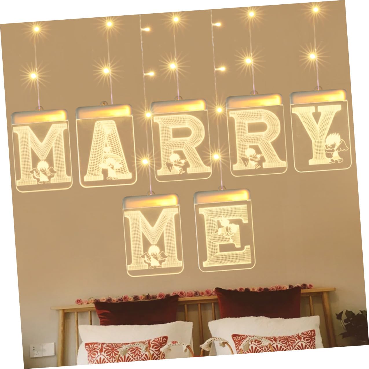 LED Lichterkette Heirate Mich mit USB Anschluss für Heiratsanträge