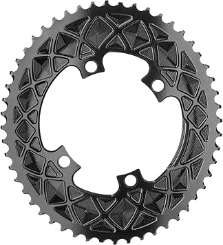 Absoluteblack Oval 110Bcd 2X Chainring Black, Shimano 9100/8000/9000/6800, 34T, 5H