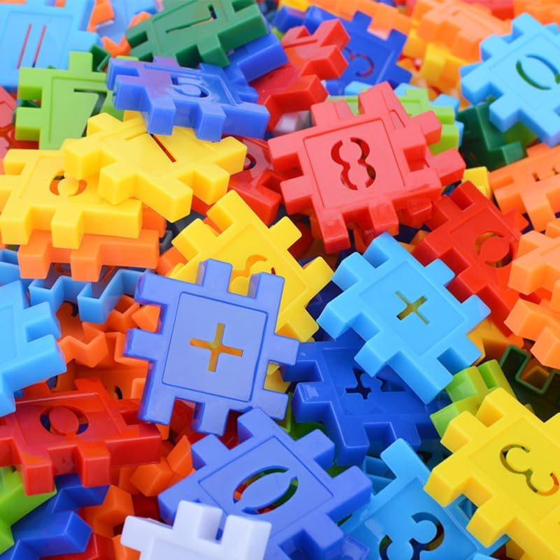 Wakauto Building Blocks Set with Storage Box for Kids STEM Educational Plastic Building Toys for Shape Recognition & Matching Assorted Colors 1.49 Inch