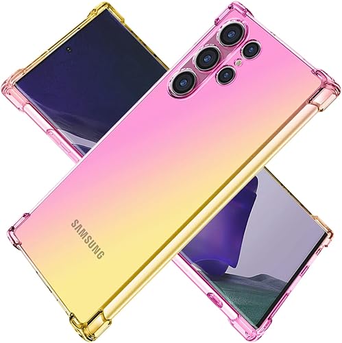 Funda para Samsung Galaxy S23 Ultra, SM-S918U, funda transparente degradado, delgada, antiarañazos, TPU a prueba de golpes, funda protectora para