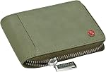 HORNBULL Steve RFID Blocking Leather Wallet for Men | Vertical Credit Debit Card Holder, Gren, Zip Around Wallet, Zip Around Wallet (Green)