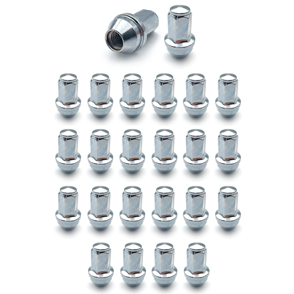 24PCS M14x2 OEM Lug Nuts ONEPiece Large Acorn 21mm Hex Chrome Wheels Accessories