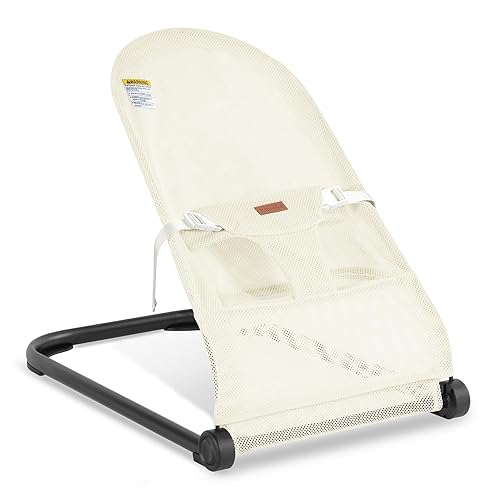 Miniatura 7 de Bouncer para bebé, asiento de gorila portátil para bebés con arnés de seguridad de 3 puntos, asiento ergonómico hinchable, gorila para recién