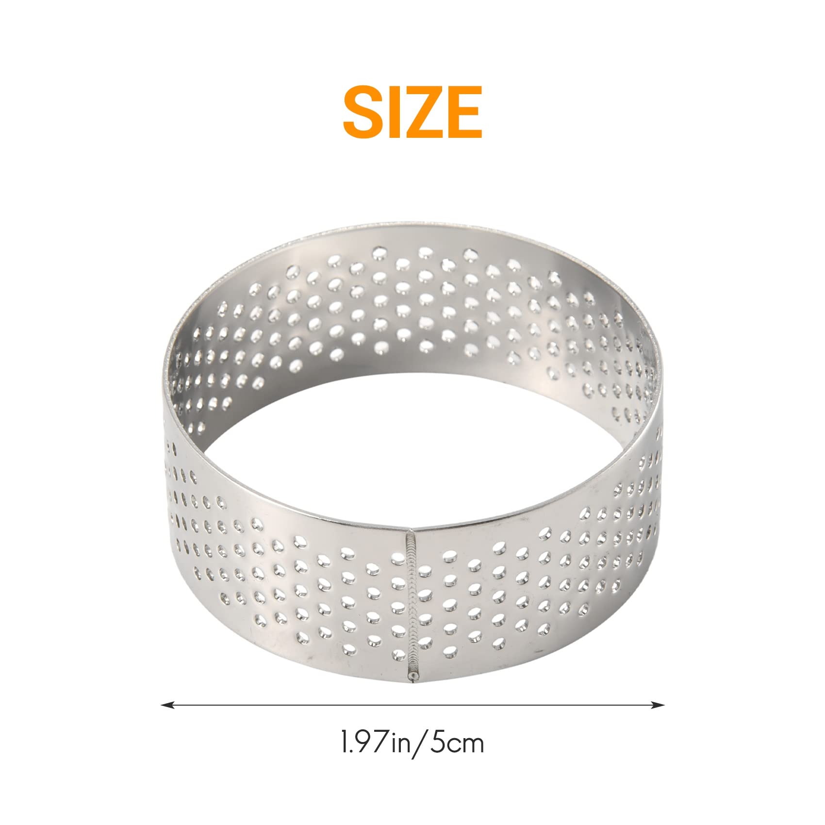 Image secondaire de Lot de 10 Anneaux en Acier Inoxydable pour Donuts - 5 cm