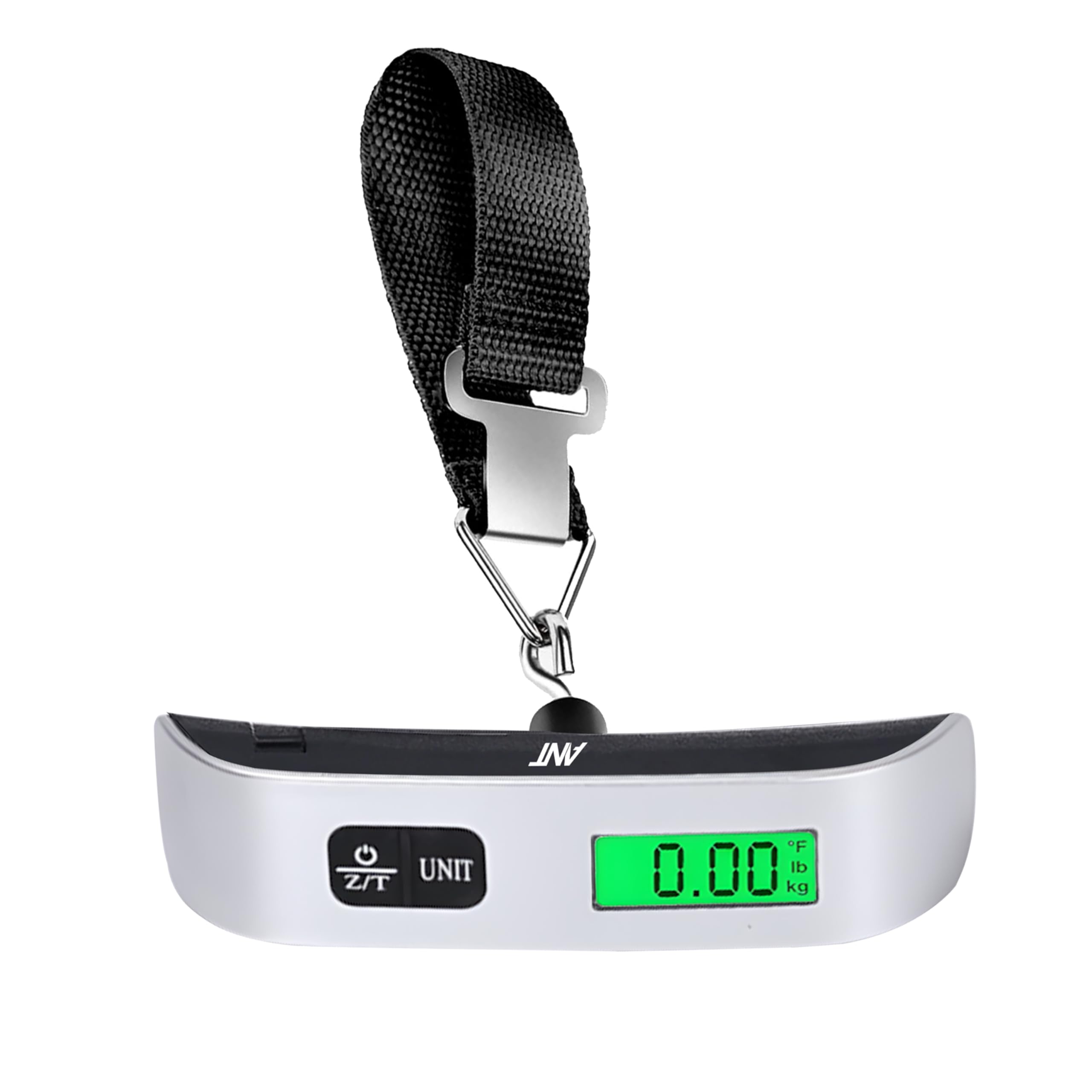 Ant Sigma 10 Portable Digital Luggage Scale 50kg/10g – LCD Display with Green Backlight Low Battery & Overload Alerts, KG/LB Switch, CR2032 Battery – Travel Baggage Weighing Tool