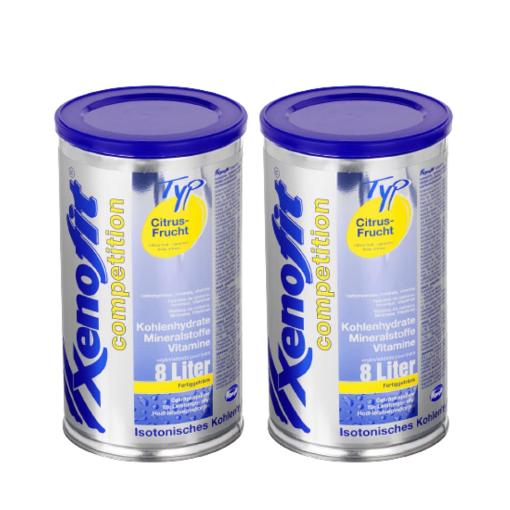 Xenofit Competition Sportgetränk Citrus Frucht Granulat | 2 Dosen je 672 g für 16 Liter